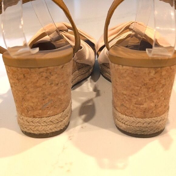 UGG Joslyn Platform Wedge Sandals In Cream & Tan Size 11 - Picture 4 of 9